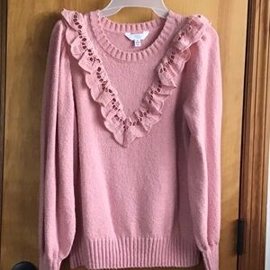 ✅Firm Reduced Price✅New Eyelet Lace Trim Sweater